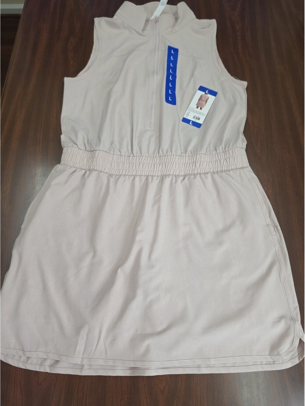 NWT Elle Sport Womens L Pink Sleeveless Activewear Skort Dress Minimalist Active